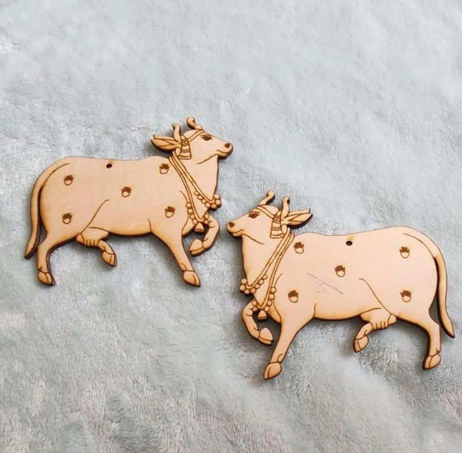 Cow Cutout | Pair of 3 | Pre-Marked Wooden MDF Shape for DIY Art & Craft | MDF Animal Shape for Room Decoration, Wall Art, School Projects, and More (6 Inch) Brand